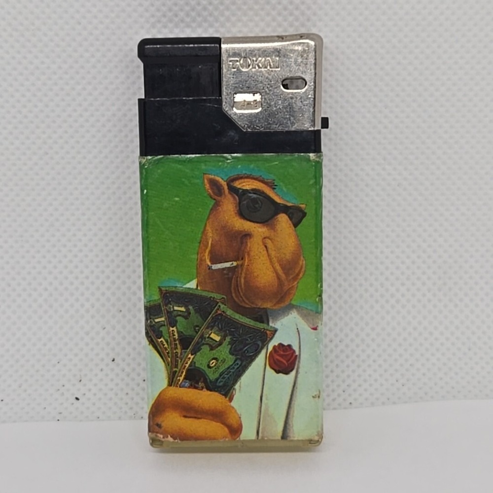 Vintage 1993 Joe Camel Cash Lotto Strike It Rich Butane Cigarette Lighter Tokai
